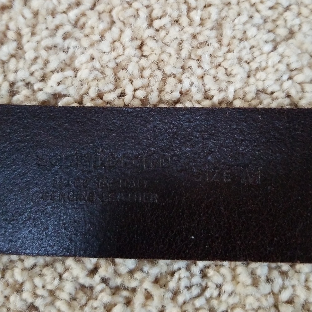 Brand New! Sangiorgio Brown Ribbed Belt - Picture 3 of 6